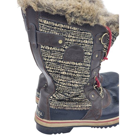 Sorel Tofino Boots Womens 9 Faux Fur Waterproof Winter Snow NL2388-231 Gorpcore - Picture 9 of 16